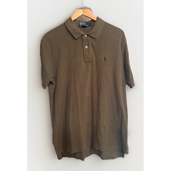 Polo Ralph Lauren Shirt Polo‎ Short Sleeve Pique Mesh Vintage USA Made Mens XL - Picture 1 of 5